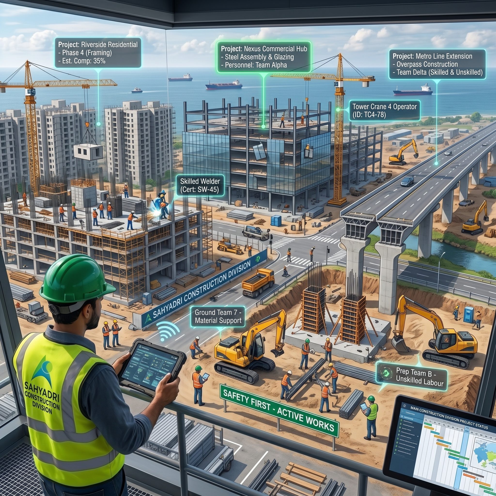 Sahyadri Nexus Construction Division workforce coordination